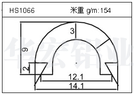 散热器铝型材HS1066