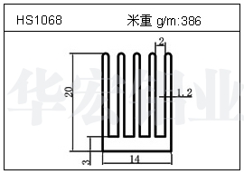 散热器铝型材HS1068