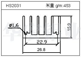 充电器铝型材HS2031