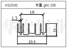 充电器铝型材HS2030