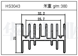 门窗铝型材HS3043