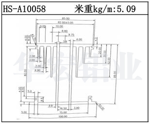 散热器铝型材HS-A10058