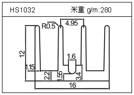 桥架铝型材HS1032