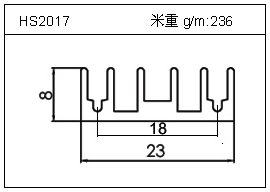 散热器铝型材HS2017