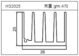 充电器铝型材HS2025