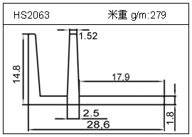 电焊机铝型材HS2063