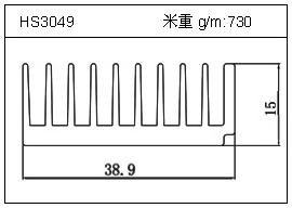 日光灯铝型材HS3049