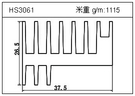 日光灯铝型材HS3061