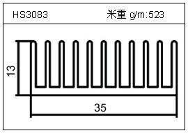 日光灯铝型材HS3083