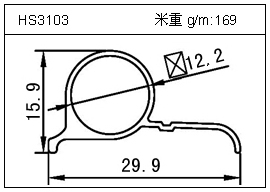 高密齿铝型材HS3103