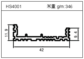 高密齿铝型材HS4001