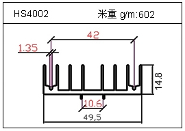 高密齿铝型材HS4002