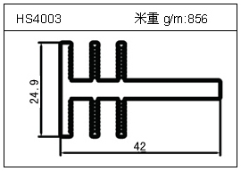 高密齿铝型材HS4003