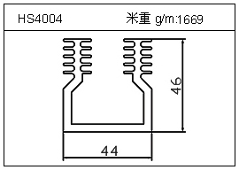 高密齿铝型材HS4004