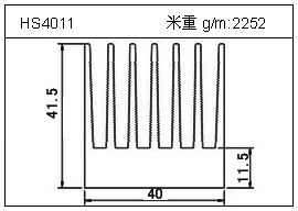 高密齿铝型材HS4011