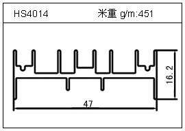 高密齿铝型材HS4014