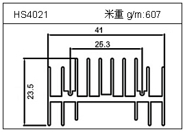 高密齿铝型材HS4021