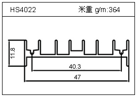 高密齿铝型材HS4022