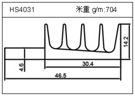 高密齿铝型材HS4031