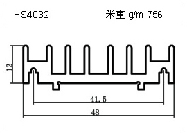 高密齿铝型材HS4032