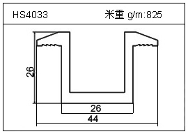 高密齿铝型材HS4033