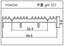 高密齿铝型材HS4034