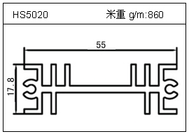 冷拔管铝型材HS5020