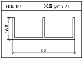 冷拔管铝型材HS5021