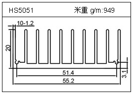 加热器铝型材HS5051