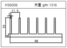 加热器铝型材HS6006