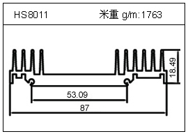 路灯铝型材HS8011